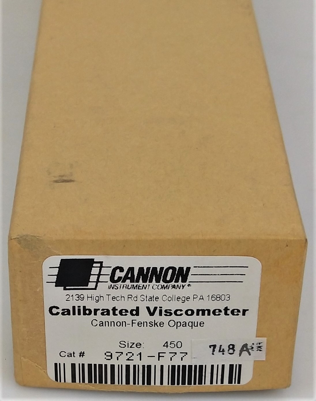 New Open Box Cannon-Fenske CFOC-450 (9721-F77) Certified Opaque Viscometer Tube - Size 450