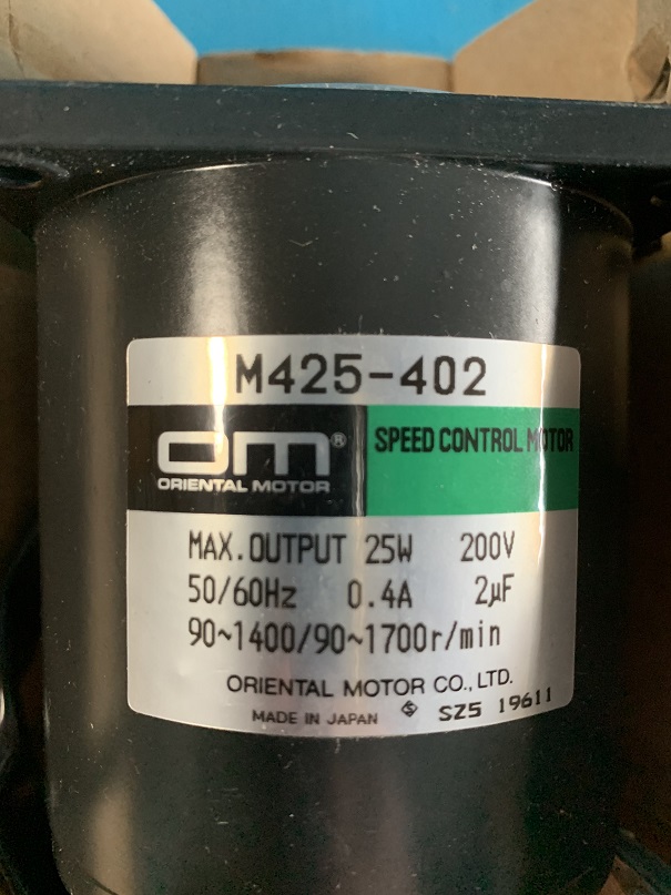 Used oriental motor speed control motor M425-402