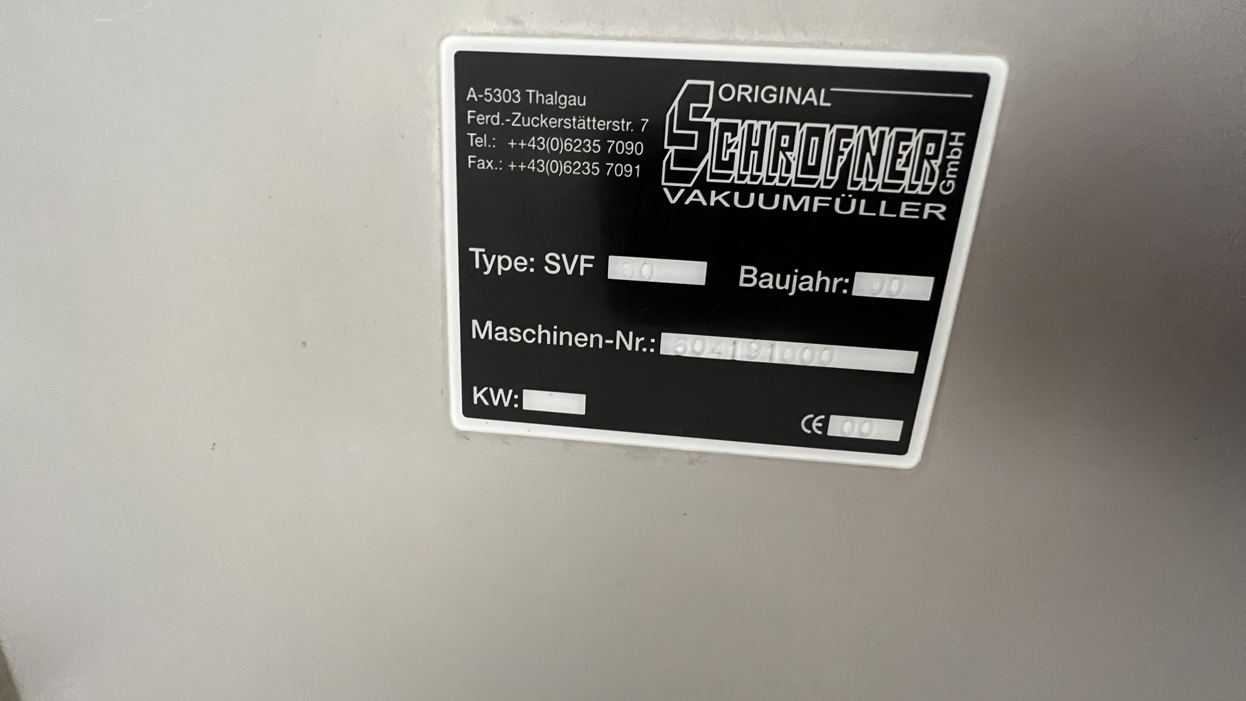 Använd Korvspruta Schrofner 60liter #1926
