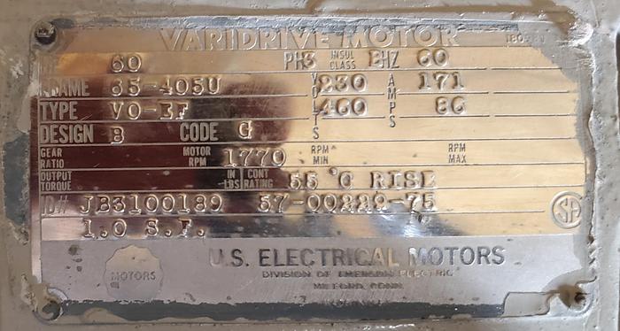 Used 60 HP HOCKMEYER HIGH SPEED DISPERSER - VARIABLE SPEED - XP