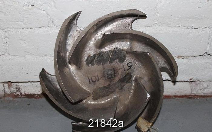 Used Goulds 3196 Impeller, 10", 6-Vane (For 4x6x10 Pump) #21842