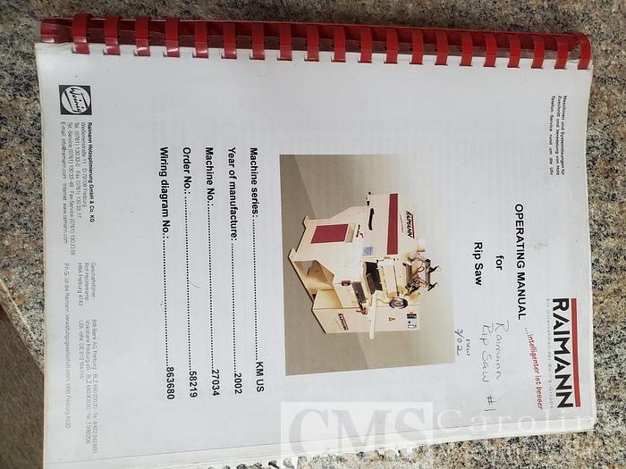 Used 2002 Raimann KM310 Rip Saw