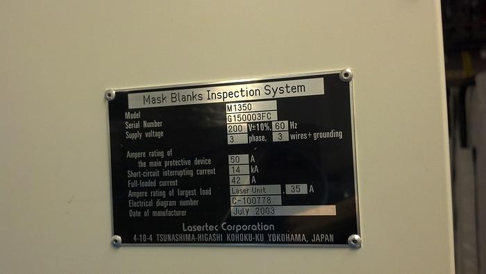 Used Lasertec M1350 EUV Inspection system
