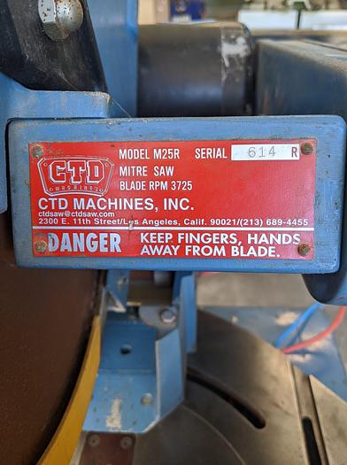 Used Used CTD Model M25R 12'' Miter Cutoff Saw