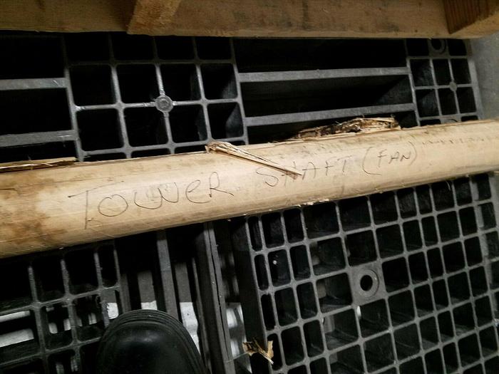 Used Stainless Steel Motor Drive Shaft with keyways 2-1/4" Dia. x 45"