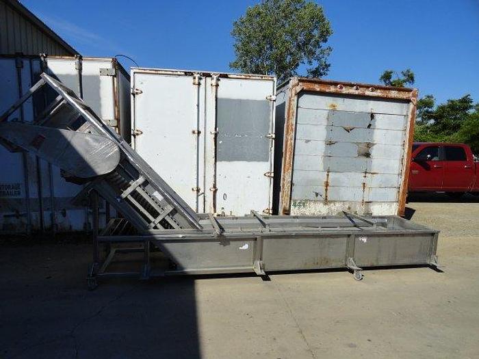 Used Lyco Rinser/Quenching Tank w/Incline Conveyor