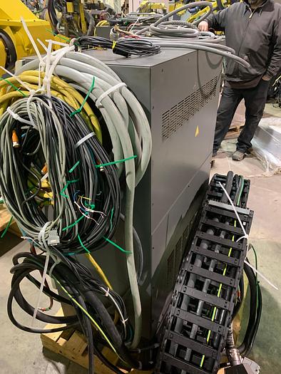 Used FANUC M710iC/70T GANTRY ROBOTIC SYSTEM, R30iA, 8' TALL RAIL X 11'6" OF TRAVEL