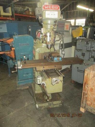 Used NICE WEBB MODEL "CHAMP" HEAVY DUTY MILL WITH DRO, KURT VICE, CHROME WAYS