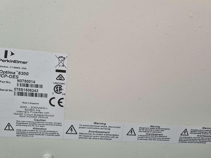 Used Perkin Elmer Optima 8300 ICP-OES