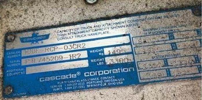 Used 12,000 POUND YALE ROLL CLAMP TRUCK MODEL GLC120VXPRS W/ 72" CLAMP MFG. 2015 5,500 HOURS