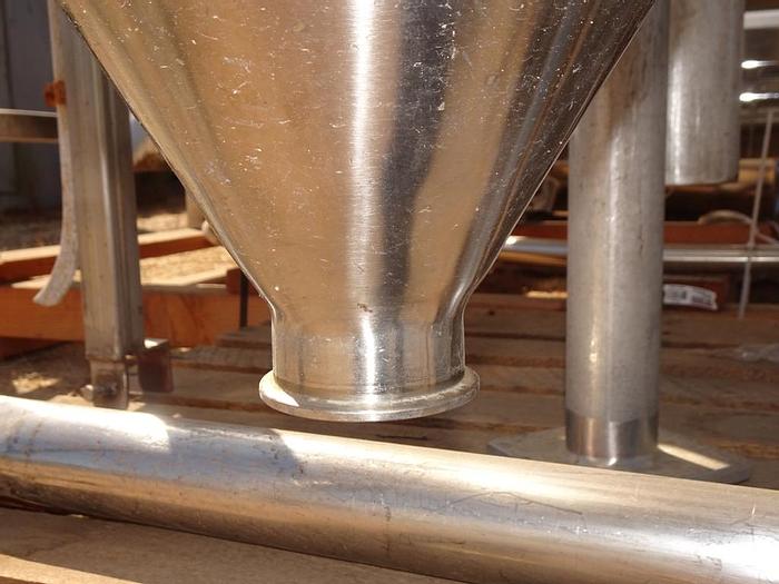 Used Hopper, 3.5 CF, S/st, Precision Stainless, Cone Bottom, #S742483