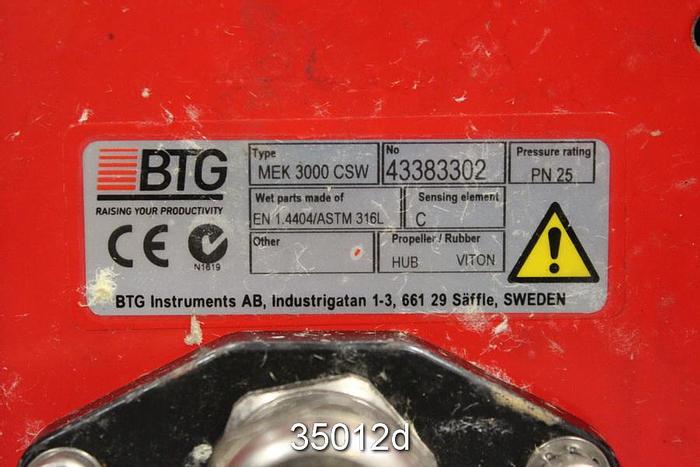 Used BTG MEK-3000 TwinTorque Consistency Transmitter, CPM Communication Platform #35012