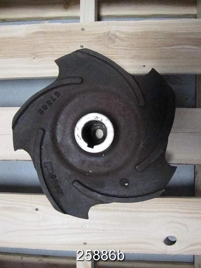 Used Goulds 3175 Impeller, 4x6x18, 14" Impeller Diameter, 5 Vane, Stainless Steel Impeller #25886