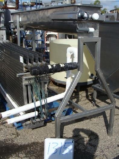 Used Stainless Steel Trough 12 wide x 10' long x 14" deep with stainless steel frame" #1315