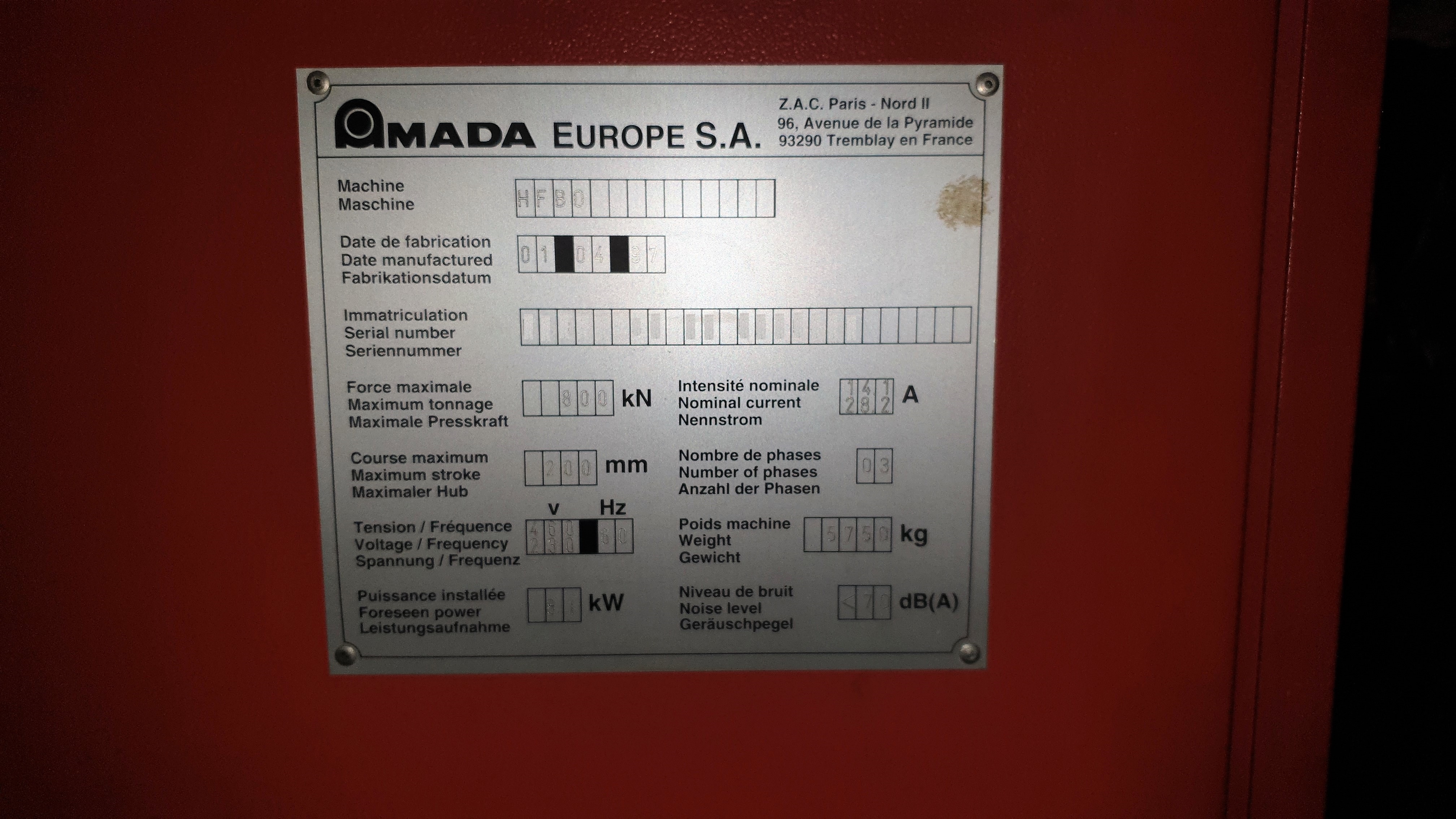 Gebruikt AMADA PROMECAM HFB 8025