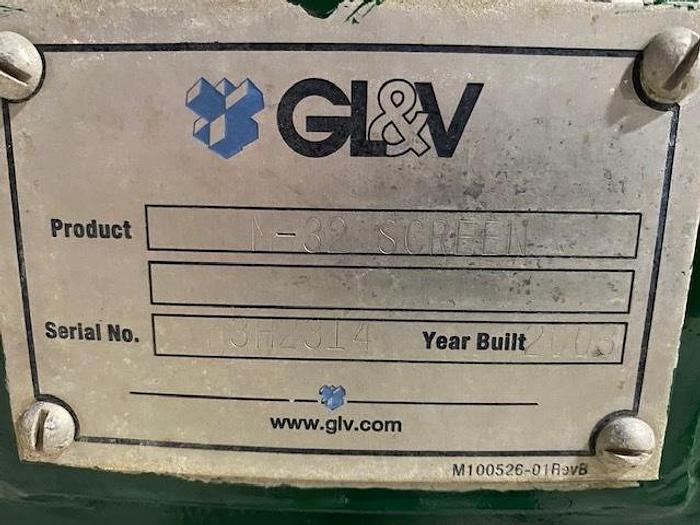 Used GL&V MODEL M-32 HORIZONTAL PRESSURE SCREEN WITH MOTOR