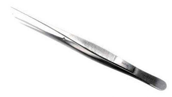 Used Forceps Tissue Dissecting Waugh 1 in 2 Teeth 200mm (8in)