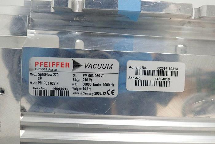 Used PFEIFFER SplitFlow 270 3P Agilent G2571-89310 Vacuum Pump with Controller TC 400