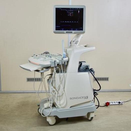 D'occasion ECHOGRAPHE  "RADIO+CARDIO"  MEDISON SONOACE X8 COULEUR DOPPLER 4 SONDES