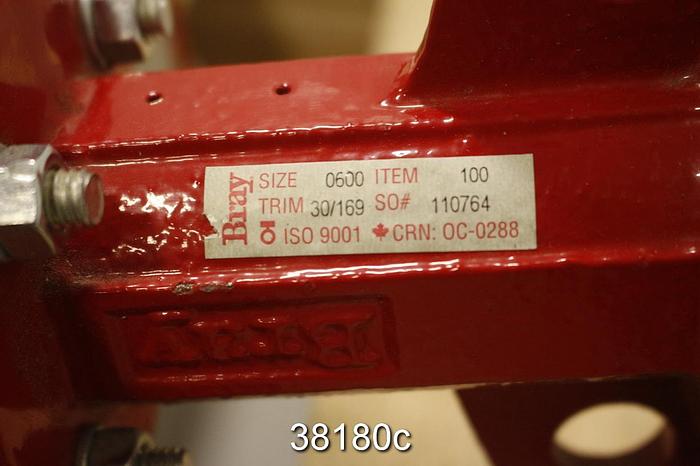 Unused Bray 6" Control Butterfly Valve #38180