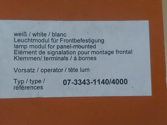 Ex Leuchtmodul + Vorsatz, Weiß, 07-3343-1140 + 05-0003-0016, Bartec neu