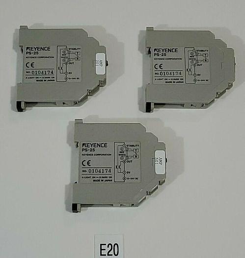 Used *PREOWNED* LOT OF 2 Keyence PS-25 Photoelectric Sensor Amplifier Unit DC Type