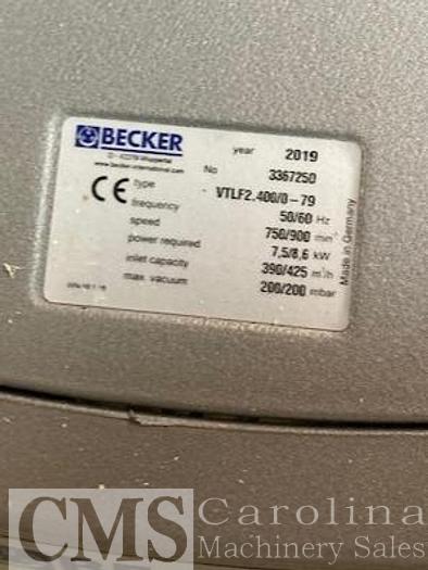 Used 2019 Becker 8 HP Vacuum Pump