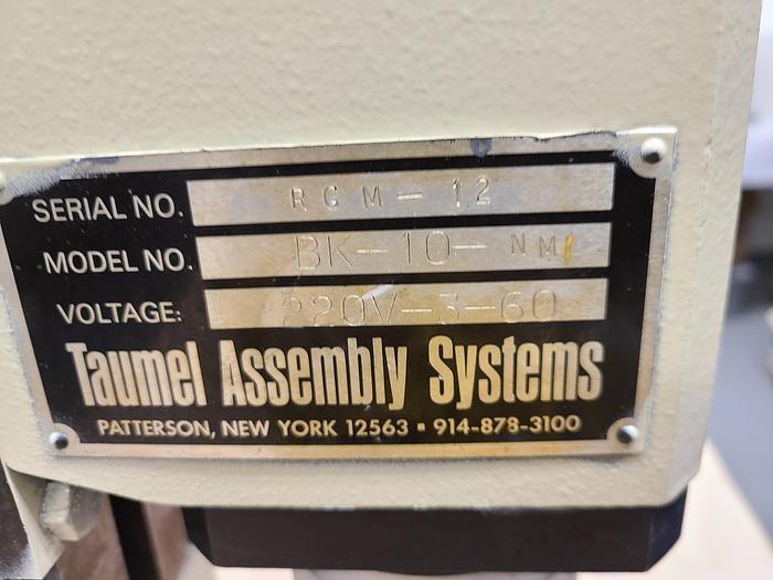 Used Taumel BK10NM Orbital Riveting Machine Riveter Pristine