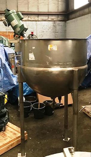 Used Stainless Steel Jacketed Mixing Kettle 120 Gal. Capacity