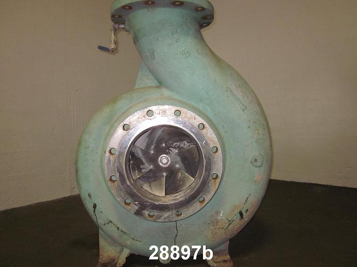 Used Goulds 3175, 14x14x22, SS CF8M Casing, SS 6 Vane 12.5" Impeller #28897