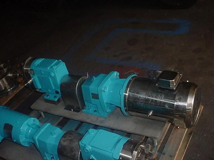 Used 1.5" WAUKESHA SANITARY POSITIVE DISPLACEMENT PUMP - S/S - RECONDITIONED