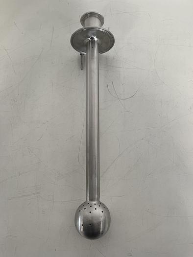 Used Stainless Steel 17" Spray Ball w/ 1 1/2" Sanitary Fitting