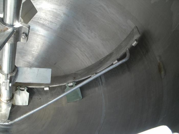 Used 200 GALLON LEE AGITATED KETTLE - S/S - 90 PSI JACKET