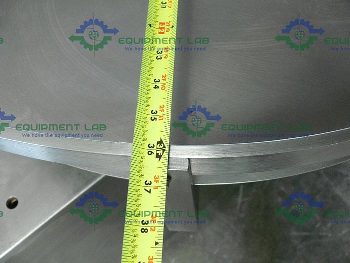 Used Stainless Steel Dual 36" Diameter Accumulation / Feeding Production Turntable