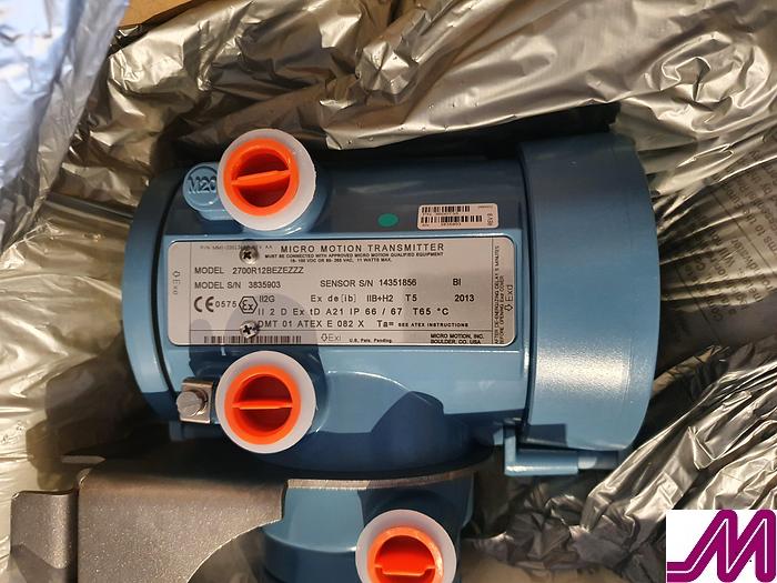 2013 Micromotion CMF400 Mass Flow Sensor M460NQFZEZZZ Atex Rated with Transmitter 2700R12BEZEZZZ
