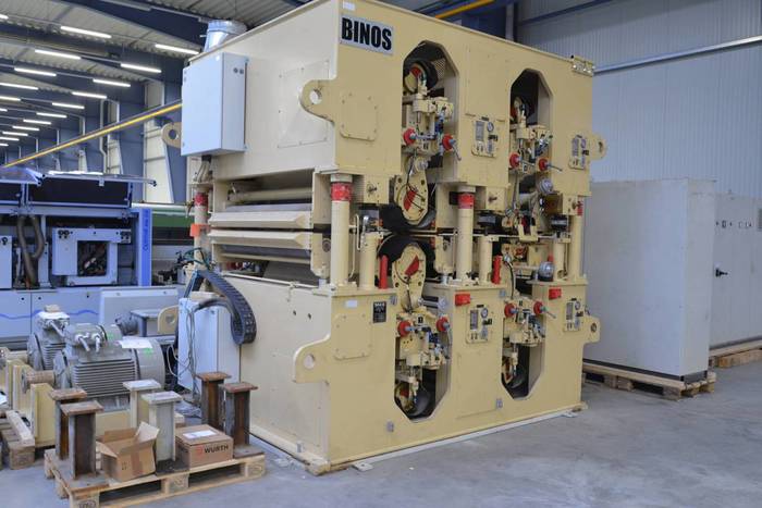 Used 2007 BINOS WBS 4 26-2F -1300 Double-sided Calibration Sanding Machine