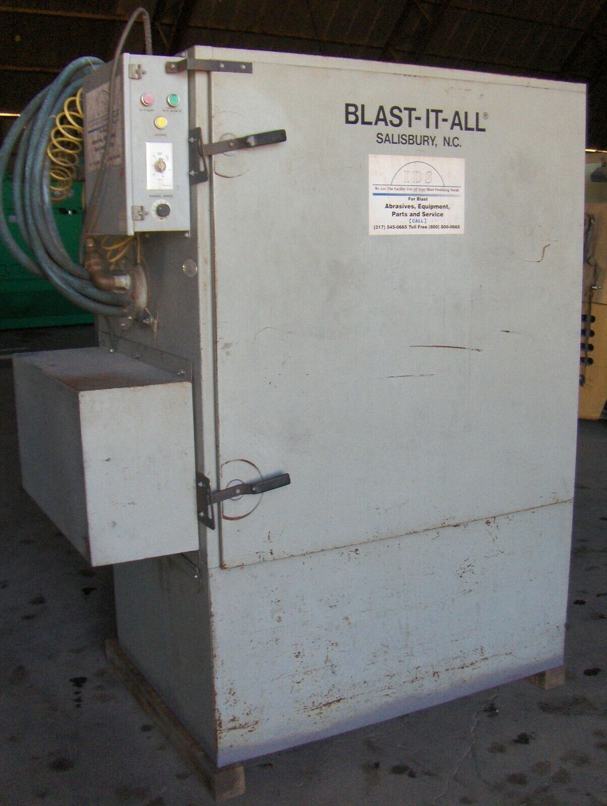 Used Blast-It-All Mdl. TBS-3 Barrel Blast Machine; 3 cu. ft. Capacity