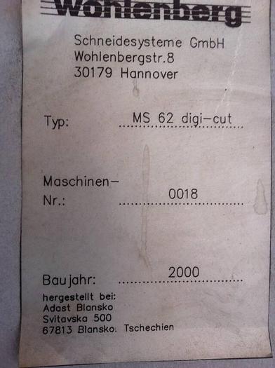 Gebraucht 2000 Wohlenberg MS 62 Digi-Cut