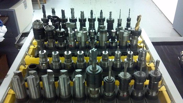 Used Misc. HKS 40 Tool Holders with Cart