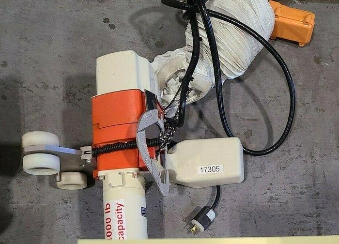 Used Carpenter Harrington Crane Hoist 1000 Lbs Capacity CLEAN ROOM Medical Stainless