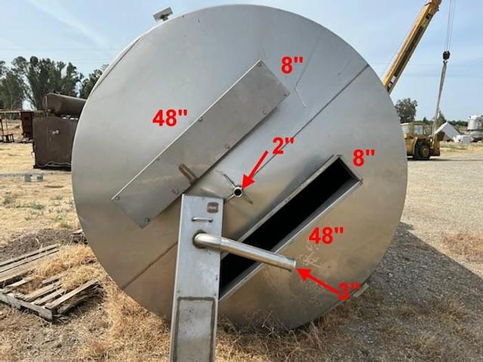 Used Tank, 5,000 Gallon, 316 S/st, 7'11" x 14', CT/SB, #S744297