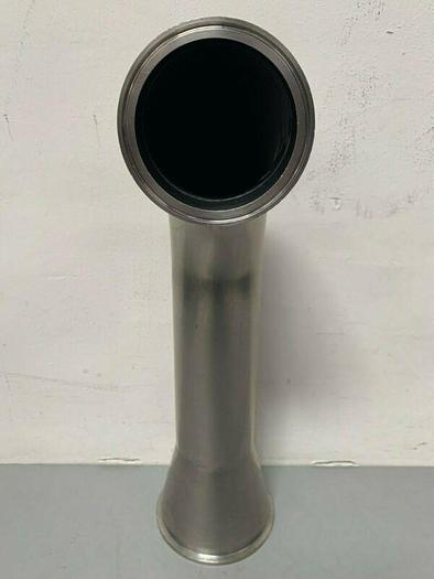 Used Stainless Steel 90 Degree Reducer w/ Sanitary Fittings 4.5" to 6.5"