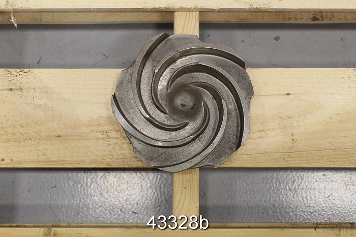Used Goulds 3196 3x4x10 CF8M 7.5" Diameter 5-Vane Impeller #43328