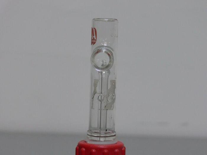 Used Aldrich model 4980 50 mL Pyrex Beaker Laboratory Glassware  w/ attachment