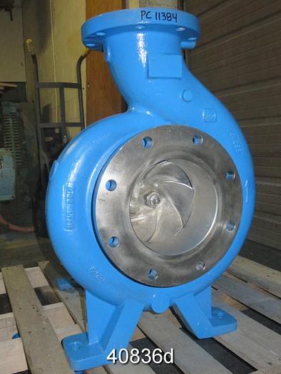 Used Goulds 3196 6x8x13 Pump, SS Casing, 6-Vane, 12.5 SS Open Impeller #40836