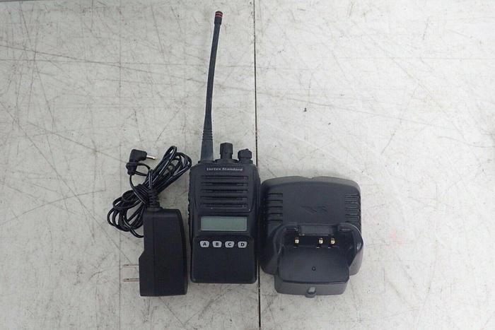 Used Vertex Standard VX-354-G7-5 UHF Two-Way Radio w/ Charger CD-34 & AC Adapter 788026126651
