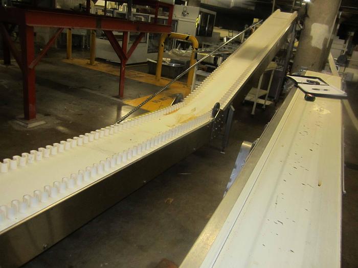 Used 25' STAINLESS STEEL INCLINE CONVEYOR