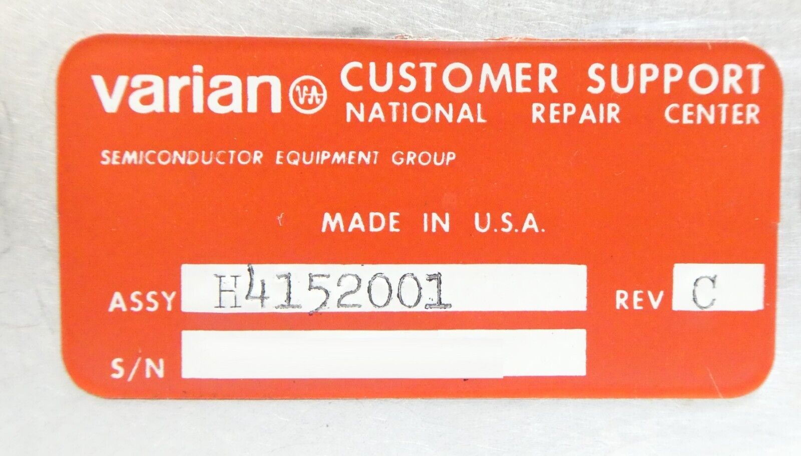 Used Varian Semiconductor VSEA H4152001 Uniformity Monitor 350D 350DE 300XP New Spare