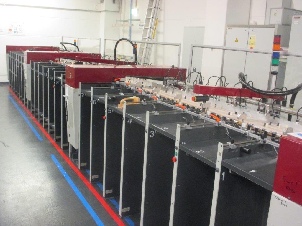 Used Setmaster 22 stations A 3 oversize tape transport system gathering