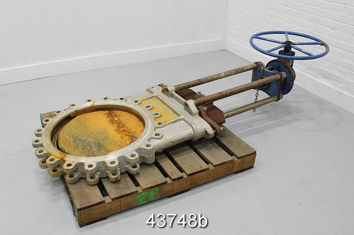 Used True Line 24" Hand Operated Knife Gate Valve #43748